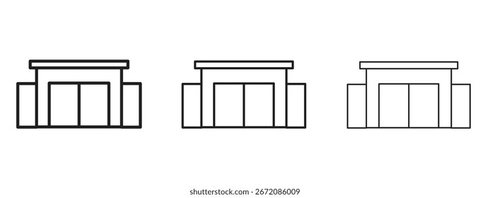 Icono de la sala de exposición. Ilustración de elemento simple. Puede ser utilizado para el Web y el móvil.