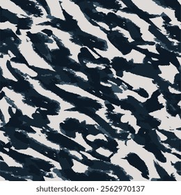 shows an abstract pattern in dark blue and white tones. The pattern appears to have been created with irregular and random brushstrokes