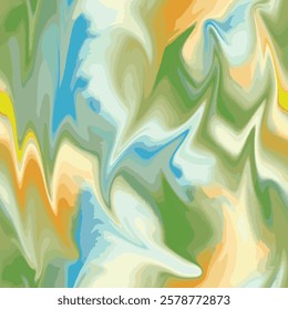 shows an abstract pattern formed by the combination of various colors