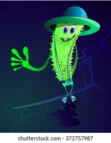 shows a funny monster
