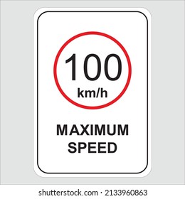 Shows The Maximum Speed 100