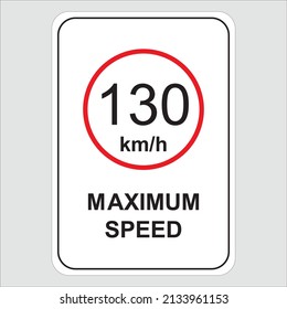 Shows The Maximum Speed 130