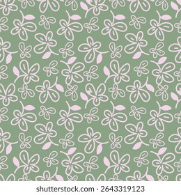 shows a pattern of flowers and butterflies in shades of blue