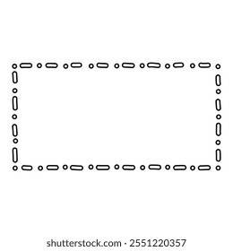shows a rectangle consisting of a dashed line. The line is made up of alternating dots and short straight segments.