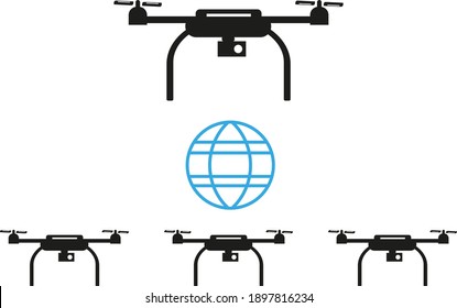 Shows schemes for connecting drones to each other to create a world wide web.