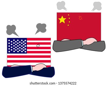 It shows the state of diplomacy between countries.It is the relationship between America and China.