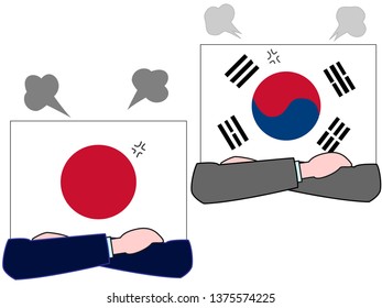 It shows the state of diplomacy between countries.It is the relationship between Japan and Korea.