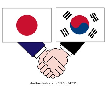 It shows the state of diplomacy between countries.It is the relationship between Japan and Korea.