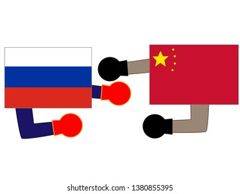 It shows the state of diplomacy between countries.It is the relationship between China and Russia.