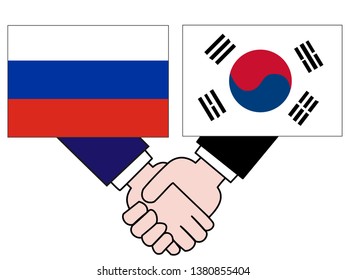 It shows the state of diplomacy between countries.It is the relationship between Russia and Korea.