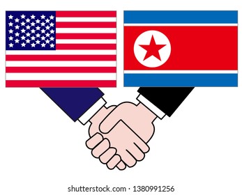 It shows the state of diplomacy between countries.It is the relationship between America and North Korea.