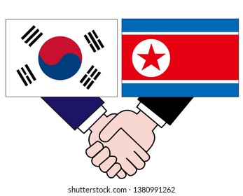 It shows the state of diplomacy between countries.It is the relationship between North Korea and Korea.