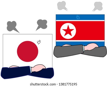 It shows the state of diplomacy between countries.It is the relationship between North Korea and Japan.