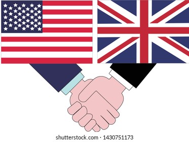 It shows the state of diplomacy between countries.It is the relationship between the United States and United Kingdom.