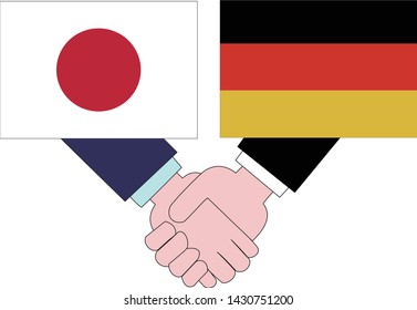It shows the state of diplomacy between countries.It is the relationship between the Germany and Japan.