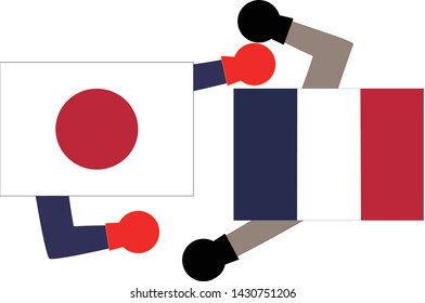 It shows the state of diplomacy between countries.It is the relationship between the France and Japan.