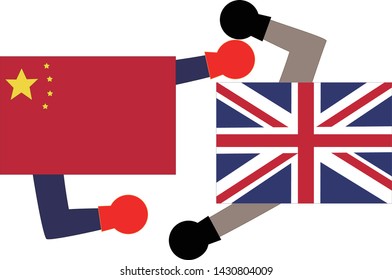 It shows the state of diplomacy between countries.It is the relationship between the China and United Kingdom.
