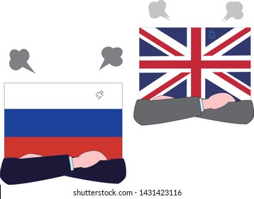 It shows the state of diplomacy between countries.It is the relationship between the Russia and United Kingdom.