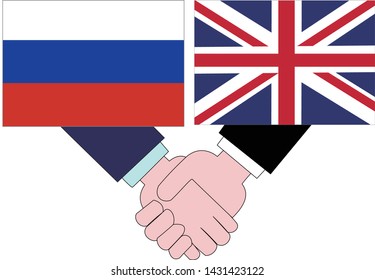 It shows the state of diplomacy between countries.It is the relationship between the Russia and United Kingdom.