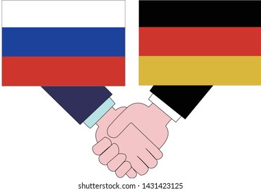 It shows the state of diplomacy between countries.It is the relationship between the Russia and Germany.