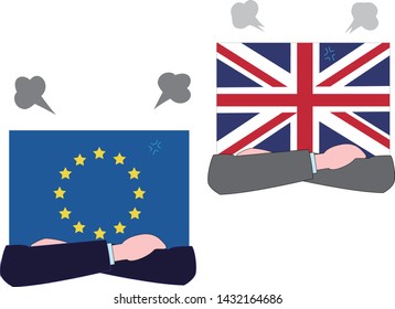 It shows the state of diplomacy between countries.It is the relationship between the European Union and United Kingdom.