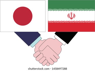 It shows the state of diplomacy between countries.It is the relationship between Japan and Iran.