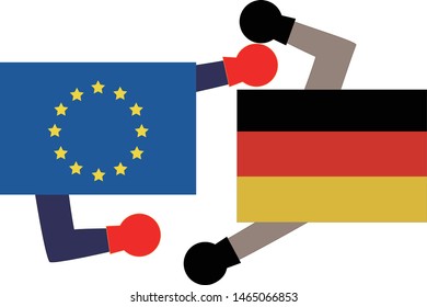 It shows the state of diplomacy between countries.It is the relationship between the European Union and Germany.