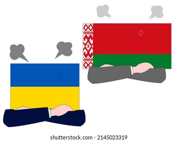 It shows the state of diplomacy between countries.It is the relationship between Ukraine and Belarus.