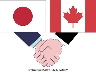 It shows the state of diplomacy between countries.It is the relationship between Canada and Japan.