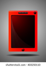 shows a tablet, phone, vector