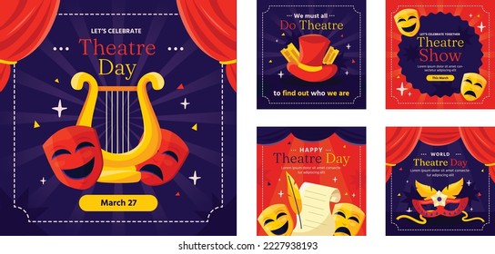 Showtime banner with curtain illuminated by spotlights. Vector illustration, Theater stage with red curtains and spotlights. Vector cartoon illustration of theatre interior with empty wooden scene.