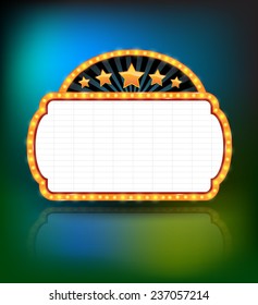 Retro Showtime Sign Design Cinema Signage Stock Vector (Royalty Free ...