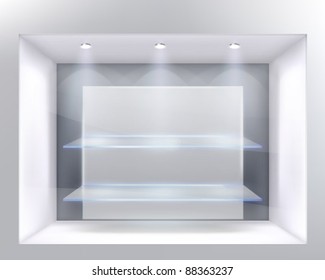 Show-window of shop. Vector illustration.