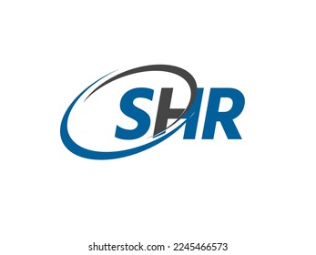 SHR letter creative modern elegant swoosh logo design