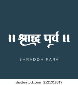 Shraddh Parv Caligrafia Em Hindi e Marathi, Hindu Ancestral Rituais