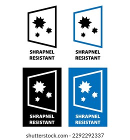 Shrapnel Resistant vector information sign vertically