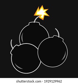 Vector de canales con fondo negro