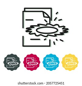 Shred Files in your Computer - Stock Icon as EPS 10 File