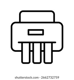 Icono de esquema de Vector de papel triturado. Archivo EPS 10