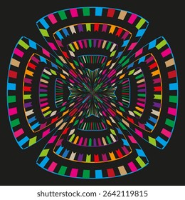 Shredded pattern texture. Abstract noise background. Chaotic grunge illustration. Vector graphic element.