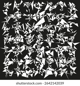 Shredded pattern texture. Abstract noise background. Chaotic grunge illustration. Vector graphic element.