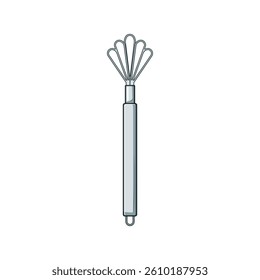 shredder coconut scraper tool cartoon. manual stainless, steel blade, handle meat shredder coconut scraper tool sign. isolated symbol vector illustration