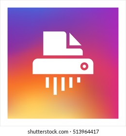 Shredder icon vector, clip art. Also useful as logo, app icon, symbol, graphic image, silhouette and illustration.
