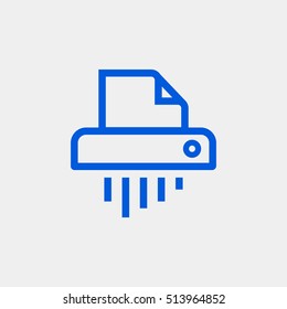 Shredder icon vector, clip art. Also useful as logo, app icon, symbol, graphic image, silhouette and illustration.