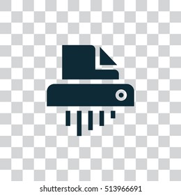 Shredder icon vector, clip art. Also useful as logo, app icon, symbol, transparent silhouette and illustration.