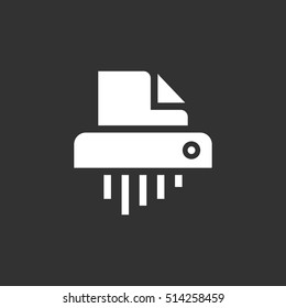 Shredder icon vector, clip art. Also useful as logo, app icon, symbol, graphic image, silhouette and illustration.