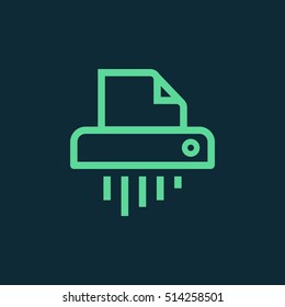 Shredder icon vector, clip art. Also useful as logo, app icon, symbol, graphic image, silhouette and illustration.