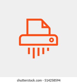 Shredder icon vector, clip art. Also useful as logo, app icon, symbol, graphic image, silhouette and illustration.