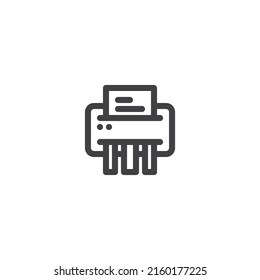 Icono de línea de triturador. signo de estilo lineal para concepto móvil y diseño web. Icono de vector de contorno de triturador. Símbolo, ilustración del logotipo. Gráficos vectoriales