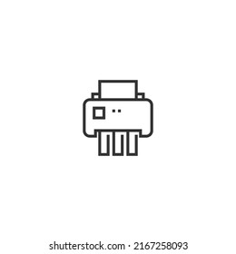Shredder line icon. linear style sign for mobile concept and web design. Outline vector icon. Symbol, logo illustration. Vector graphic